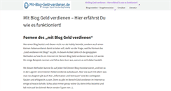 Desktop Screenshot of mit-blog-geld-verdienen.de