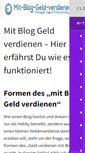 Mobile Screenshot of mit-blog-geld-verdienen.de
